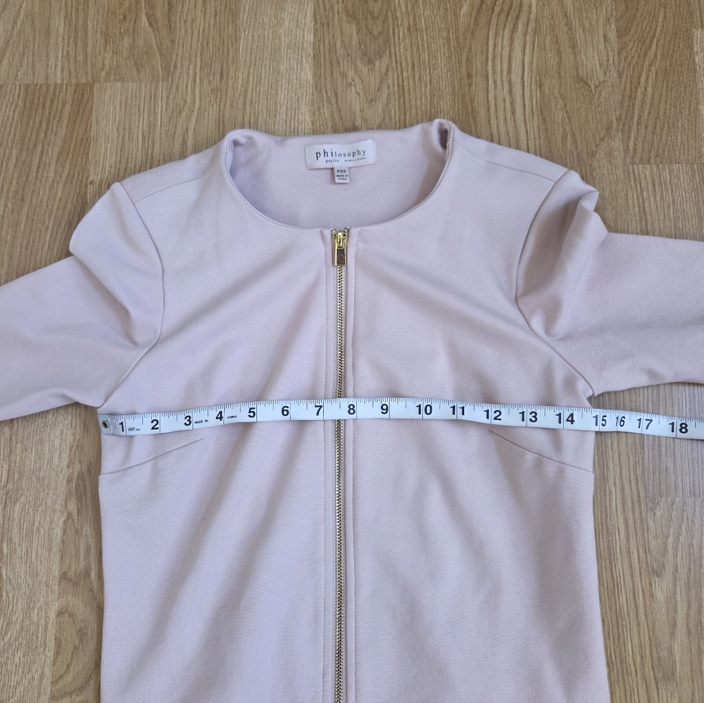 🌹 PHILOSOPHY 🌹 Ponte Zip Pink Front Jacket - (XSP) - Picture 13 of 16